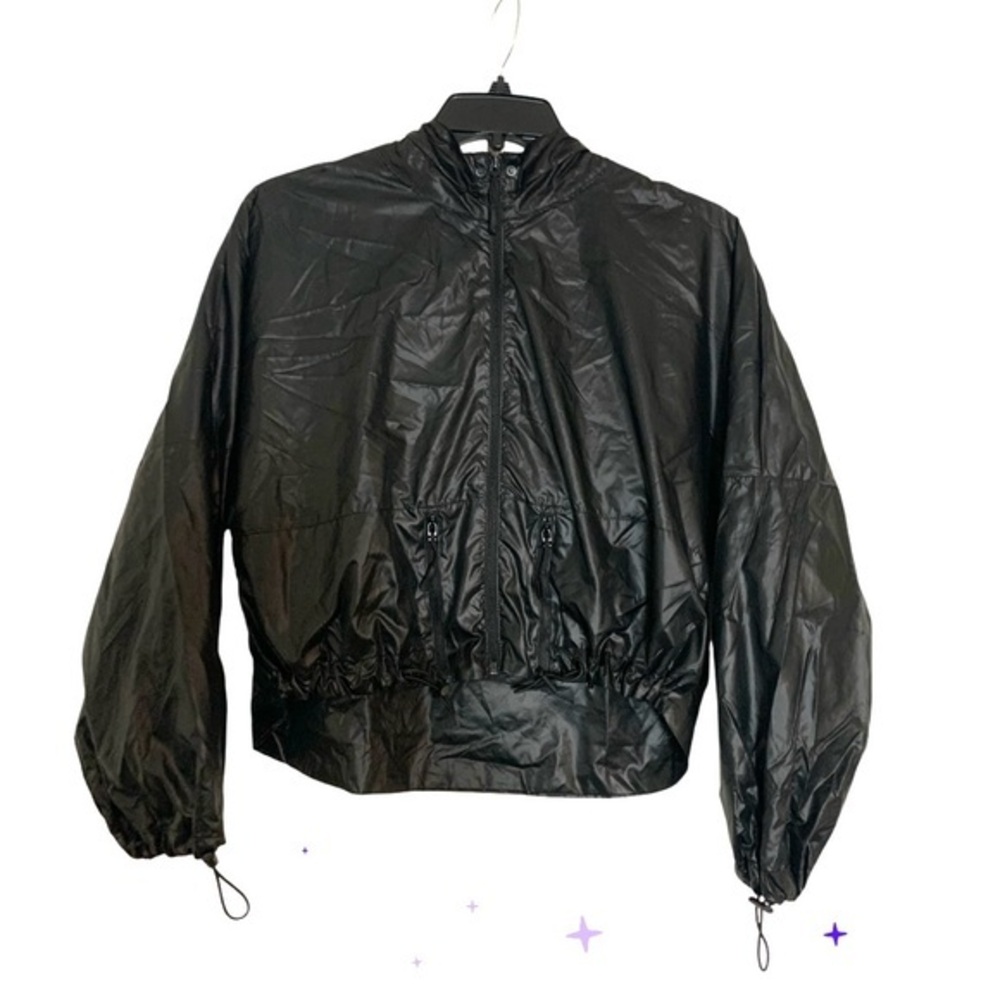 VDR Viadellerose Via Delle Rose Black Windbreaker Hooded Jacket Small